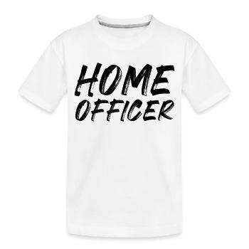Home Office - Kids' Premium Organic T-Shirt - white - Front