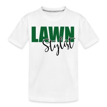 Tondre la pelouse - T-shirt bio Premium Enfant - blanc - Devant