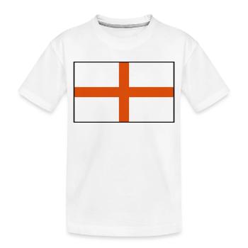 England Flagge 2 - Kinder Premium Bio T-Shirt - Weiß - Vorne