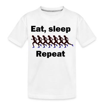Runners and joggers - Kids' Premium Organic T-Shirt - white - Front