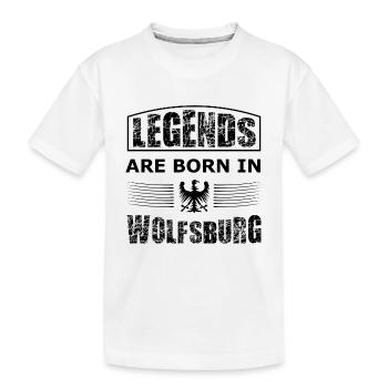 Wolfsburg Legenden - Kinder Premium Bio T-Shirt - Weiß - Vorne