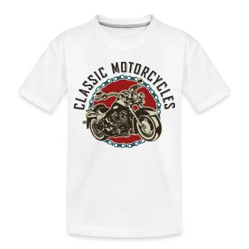 moto rétro Cafe Racer moto classique inde - T-shirt bio Premium Enfant - blanc - Devant