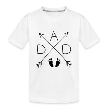 Dad Dad Dad Baby Feet - Kids' Premium Organic T-Shirt - white - Front