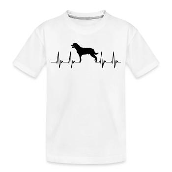 Rottweiler, chien de combat, coeur, pouls, battement de coeur chien - T-shirt bio Premium Enfant - blanc - Devant