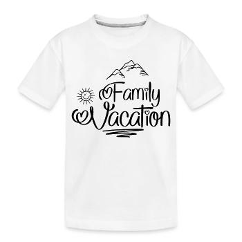 Ferien mit der Familie - Kinder Premium Bio T-Shirt - Weiß - Vorne