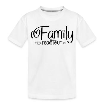 Holidays with the family - Kids' Premium Organic T-Shirt - white - Front