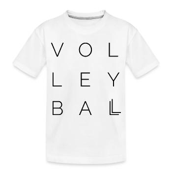 volleyball type font letters symbol Logo icon - Kids' Premium Organic T-Shirt - white - Front
