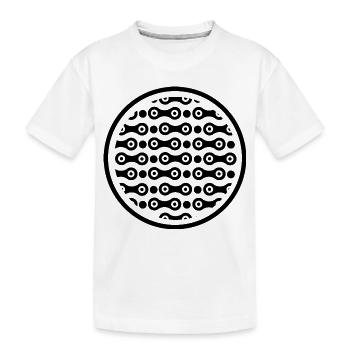 Vélo de chaîne Vélo Chaîne Vélo d’équipe - T-shirt bio Premium Enfant - blanc - Devant