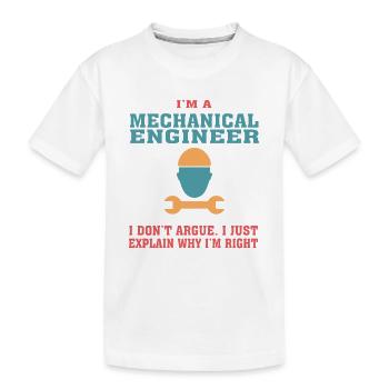 Drôle de citation en génie mécanique pour mécanique - T-shirt bio Premium Enfant - blanc - Devant