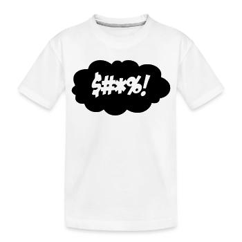 Ein Fluch in einer denkenden Wolke $#*%! * - Kinder Premium Bio T-Shirt - Weiß - Vorne