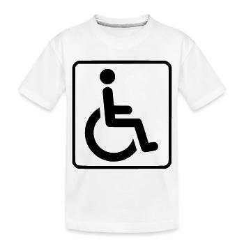 Rollstuhlsymbol für Behinderte # - Kinder Premium Bio T-Shirt - Weiß - Vorne