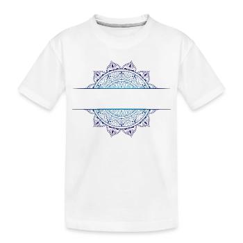Mandala Cyan Magenta - Kids' Premium Organic T-Shirt - white - Front