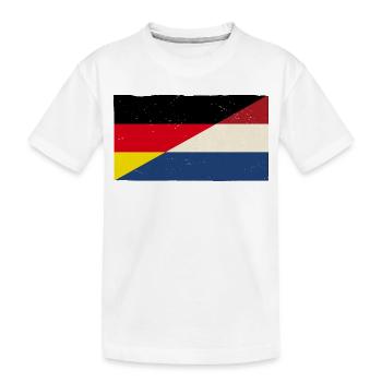 Allemagne et Pays-Bas Pavillon vintage - T-shirt bio Premium Enfant - blanc - Devant