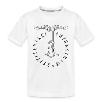 Irminsul Viking symbol - Kids' Premium Organic T-Shirt - white - Front
