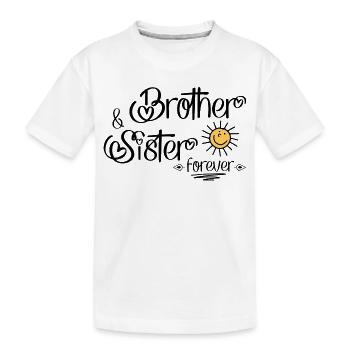 121021 frères et sœurs - T-shirt bio Premium Enfant - blanc - Devant
