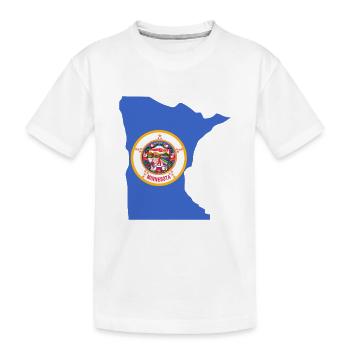 Minnesota État des États-Unis Minnesota Flag Carte - T-shirt bio Premium Enfant - blanc - Devant