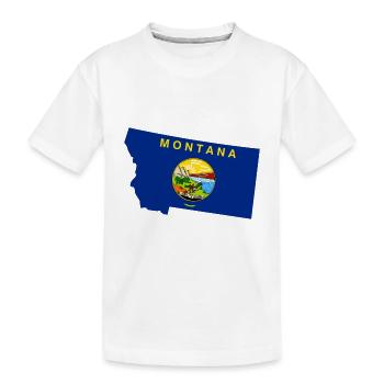 Montana ÉTATS-UNIS Montana Flag Carte - T-shirt bio Premium Enfant - blanc - Devant