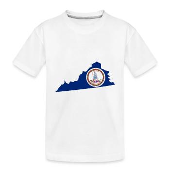Virginia USA State Virginia Flag Map - Kids' Premium Organic T-Shirt - white - Front