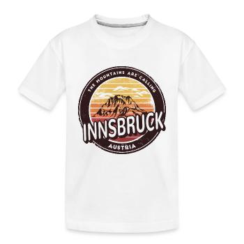 Innsbruck Österreich Berge Design - Kinder Premium Bio T-Shirt - Weiß - Vorne