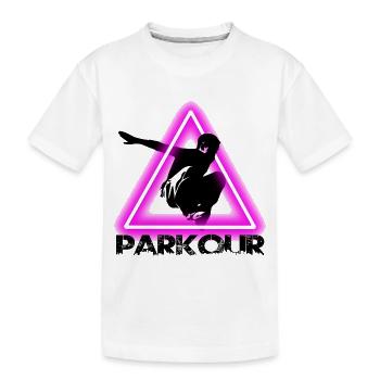 Parkour - Kids' Premium Organic T-Shirt - white - Front