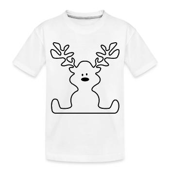 Elch - Kinder Premium Bio T-Shirt - Weiß - Vorne