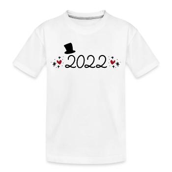 2022 - Kinder Premium Bio T-Shirt - Weiß - Vorne
