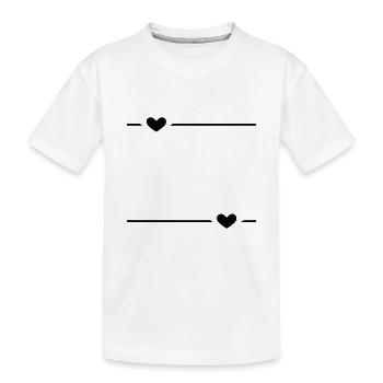 Ligne Cœur Noir - T-shirt bio Premium Enfant - blanc - Devant