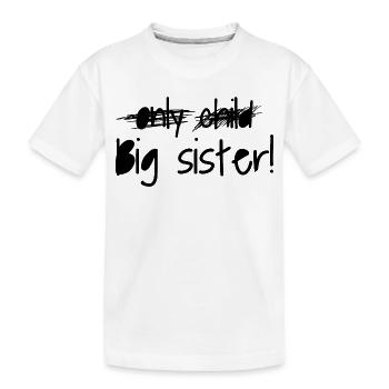 Große Schwester - Kinder Premium Bio T-Shirt - Weiß - Vorne