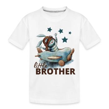 Kleiner Bruder - Kinder Premium Bio T-Shirt - Weiß - Vorne