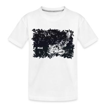 Koi Karpfen - Kinder Premium Bio T-Shirt - Weiß - Vorne