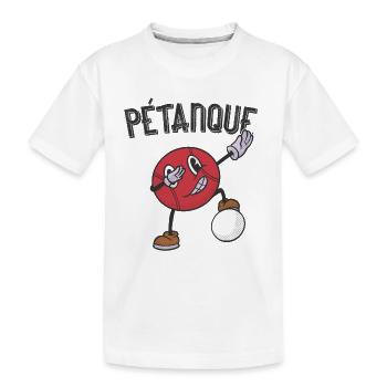 Tenue de pétanque boule pour boule bouler - T-shirt bio Premium Enfant - blanc - Devant