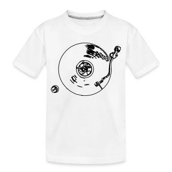 Record player - Kids' Premium Organic T-Shirt - white - Front