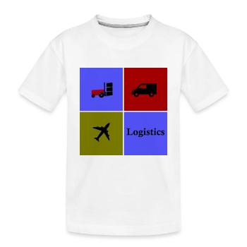 Logistics and Transport Team - Kids' Premium Organic T-Shirt - white - Front
