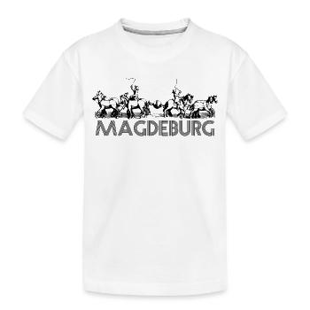 Magdeburg - Guericke Experiment - Kinder Premium Bio T-Shirt - Weiß - Vorne