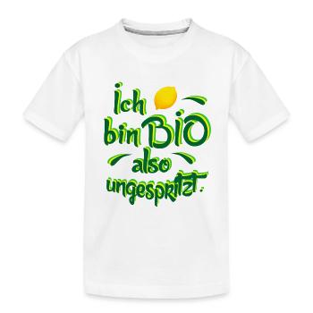 Biologisch Zitrone lusitge coole Motiv - Kinder Premium Bio T-Shirt - Weiß - Vorne
