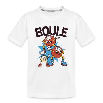 Tenue de pétanque boule pour boule bouler - T-shirt bio Premium Enfant - blanc - Devant