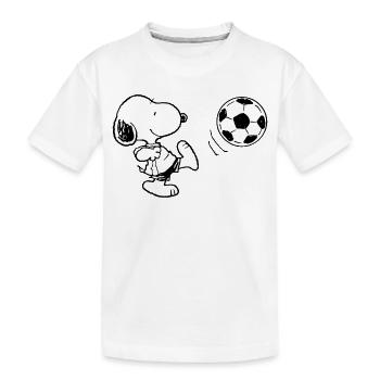 Peanuts Snoopy Football Foot - T-shirt bio Premium Enfant - blanc - Devant