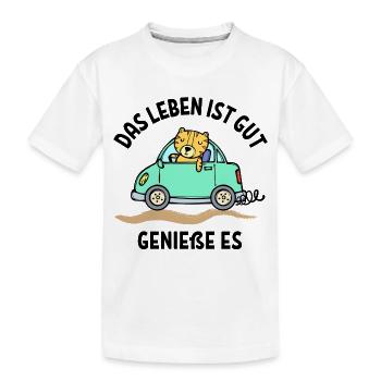 Auto Statement Autofahren Autofahrer Wagen - Kinder Premium Bio T-Shirt - Weiß - Vorne
