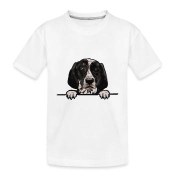 Auvergne Pointer Dog pour les amateurs de chiens qui regardent - T-shirt bio Premium Enfant - blanc - Devant