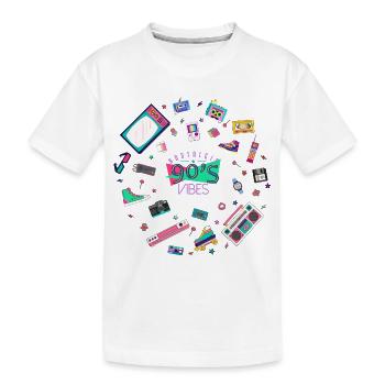 Ambiance nostalgique des années 90 - T-shirt bio Premium Enfant - blanc - Devant