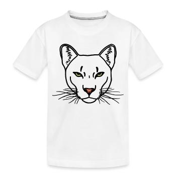 Cougar noir R6Z - T-shirt bio Premium Enfant - blanc - Devant