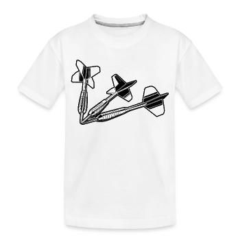 Dartpfeile - Kinder Premium Bio T-Shirt - Weiß - Vorne