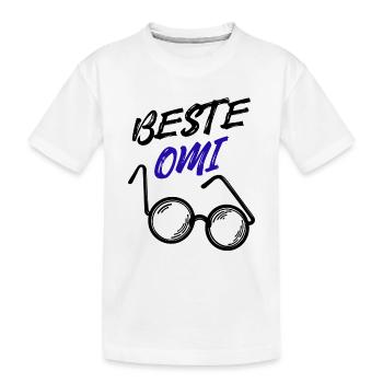 Oma Großmutter Beste Omi Brille Statement - Kinder Premium Bio T-Shirt - Weiß - Vorne