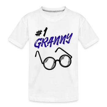 Omi Brille Statement Oma Beste Großmutter - Kinder Premium Bio T-Shirt - Weiß - Vorne