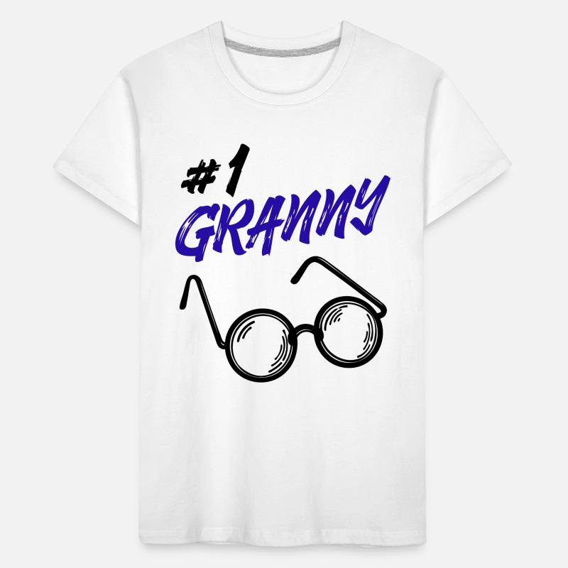 Omi Brille Statement Oma Beste Großmutter Kinder Premium Bio T-Shirt
