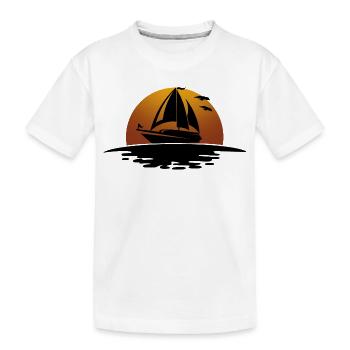 Sailboat Sailing Sailor - Kids' Premium Organic T-Shirt - white - Front