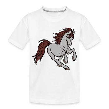 Amour des chevaux Chevaux islandais au galop Chevaux Islandais - T-shirt bio Premium Enfant - blanc - Devant
