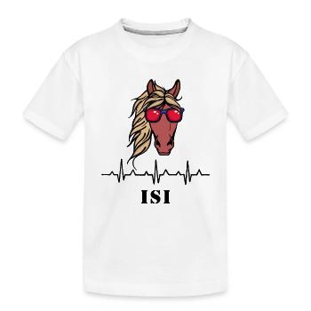 Cool Islandpferde Spruch Pferdeliebe Pferdenarr - Kinder Premium Bio T-Shirt - Weiß - Vorne