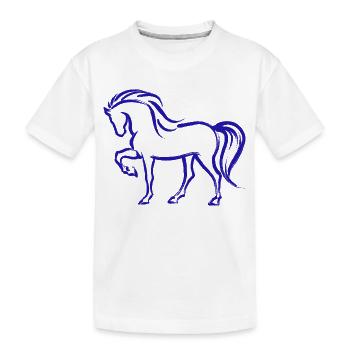 Cool Pferde Islandpferde Stute Pferdeliebe - Kinder Premium Bio T-Shirt - Weiß - Vorne