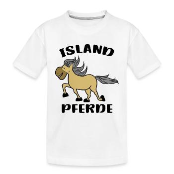 Chevaux islandais Cheval Aime dire Chevaux islandais - T-shirt bio Premium Enfant - blanc - Devant